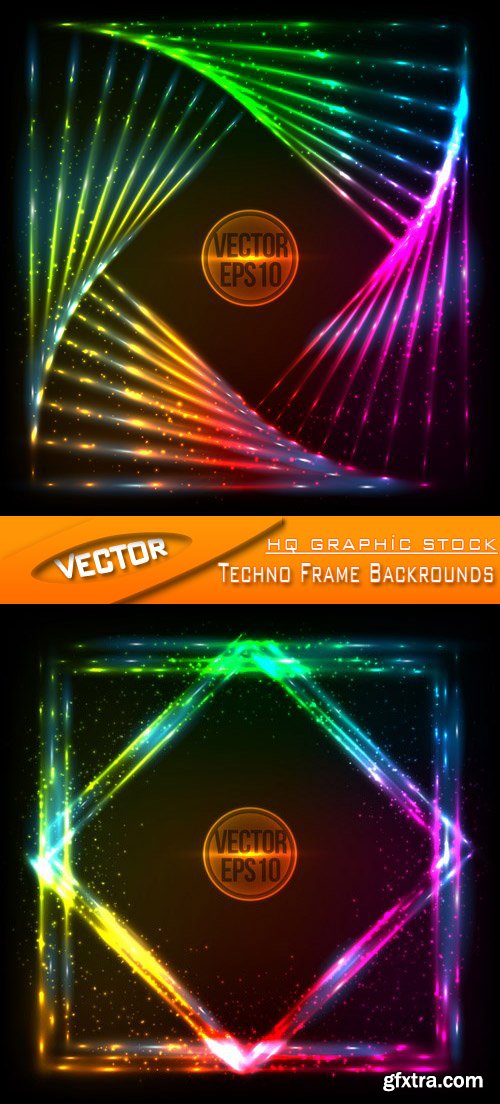 Stock Vector - Techno Frame Backrounds