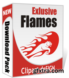 ClipArt DeSign 04 Exclusive Flames 100xEPS