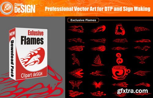 ClipArt DeSign 04 Exclusive Flames 100xEPS