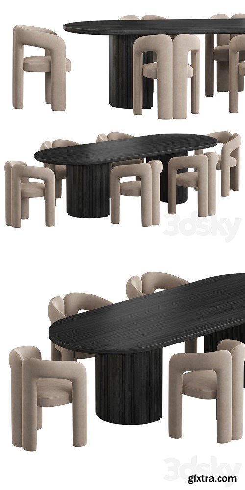 Gubi Moon Dining set