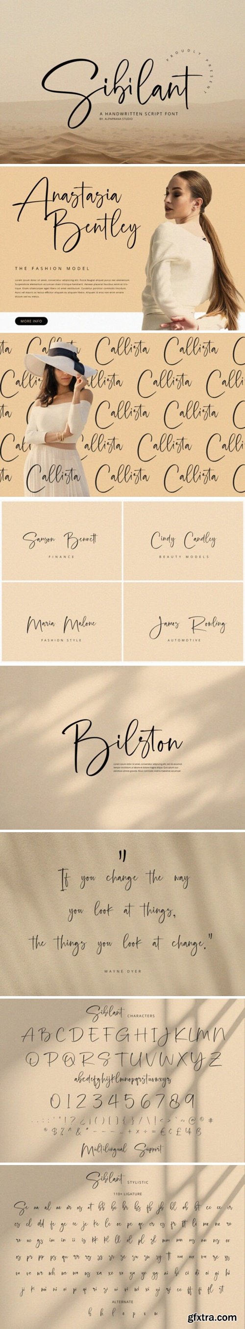 FontBundles - Sibilant - Handwritten Font 5098475