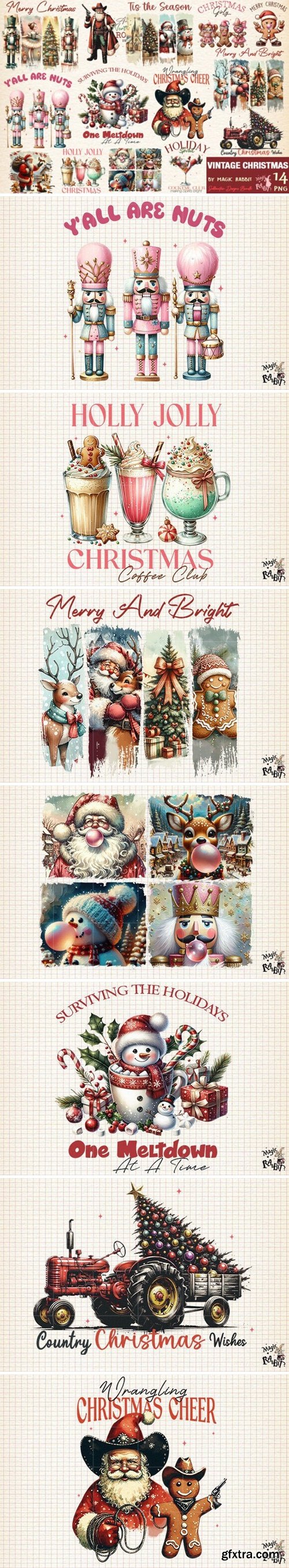 Vintage Christmas Sublimation Bundle 109496619