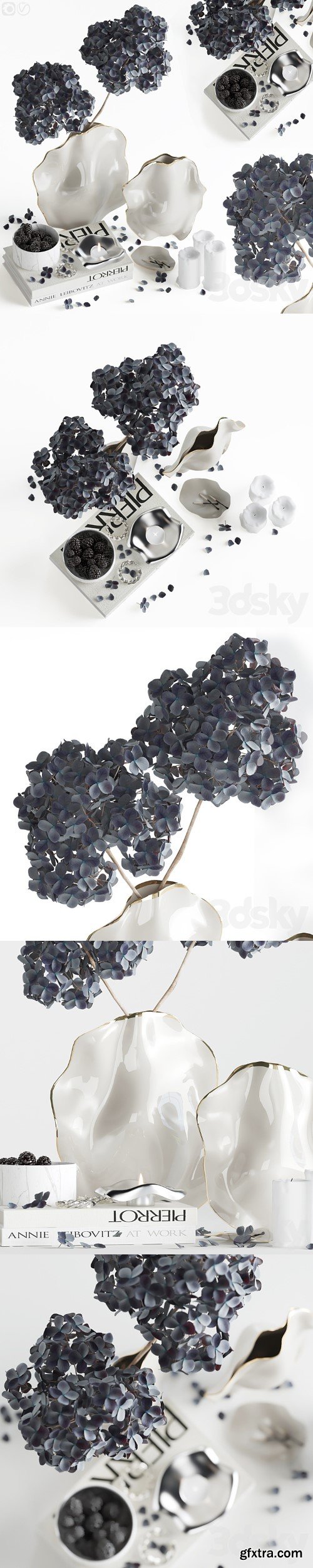 Decorative set with hydrangea - 02