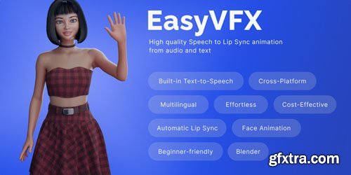 Blendermarket - Easyvfx Lip Sync Plugin For Blender v1.0.0