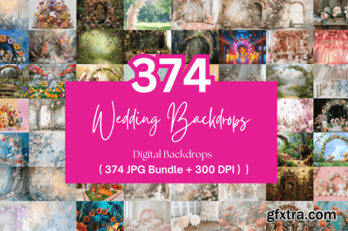 Wedding Digital Backdrop Bundle