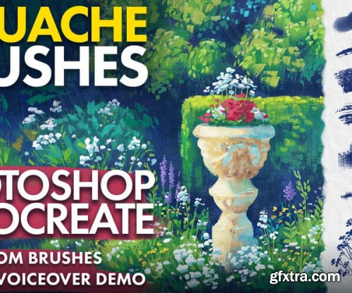 Artstation Hand-painted Gouache Brushes for Photoshop and Procreate