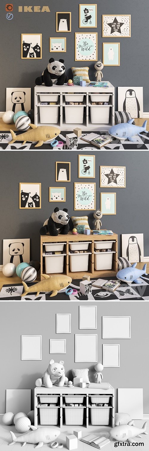 Furniture and toys IKEA, decor for a children\'s room set 2