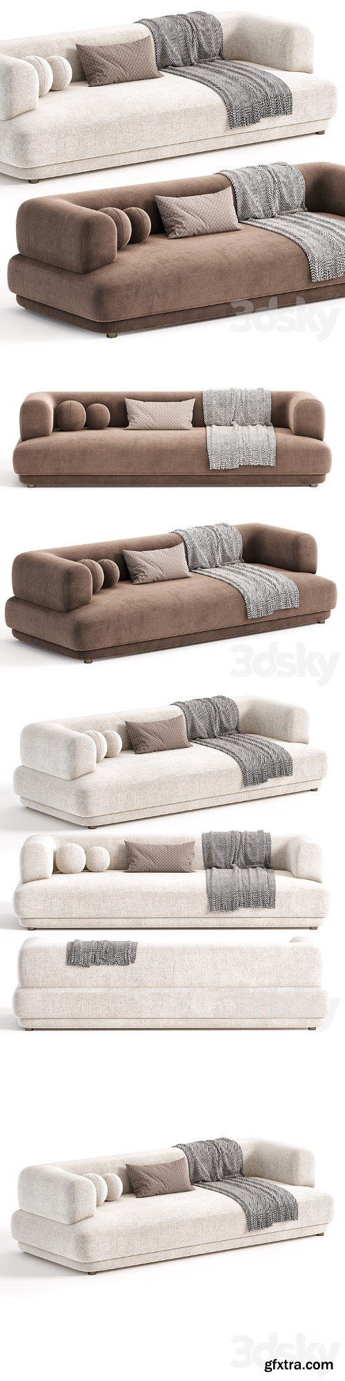 Zanotta BUMPER Fabric Sofa