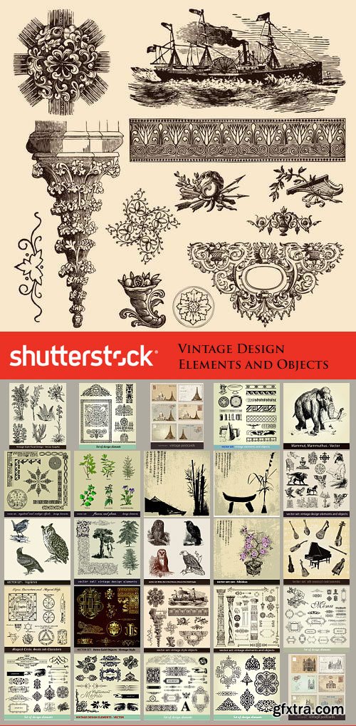 Vintage Design Elements and Objects 21xEPS