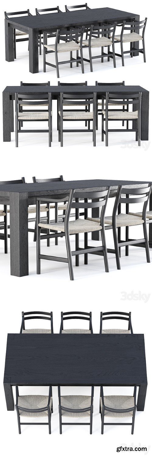 Carl Hansen furniture set_v17 / Garden furniture set