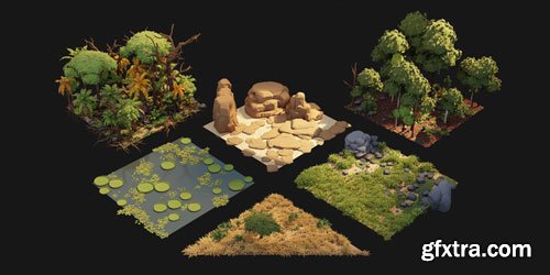 Blendermarket - Poly Nature Pack: Animated Stylized Pack