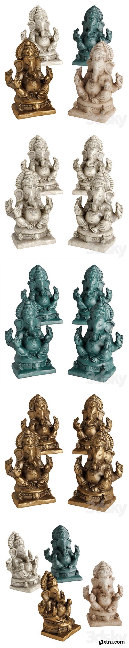 Ganesha sitting sculpture