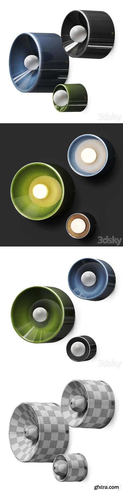 Volker Haug Studio Anton Ceramic Wall Lamps