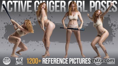 Artstation - 1200+ Active Ginger Girl Poses - Grafit Studio