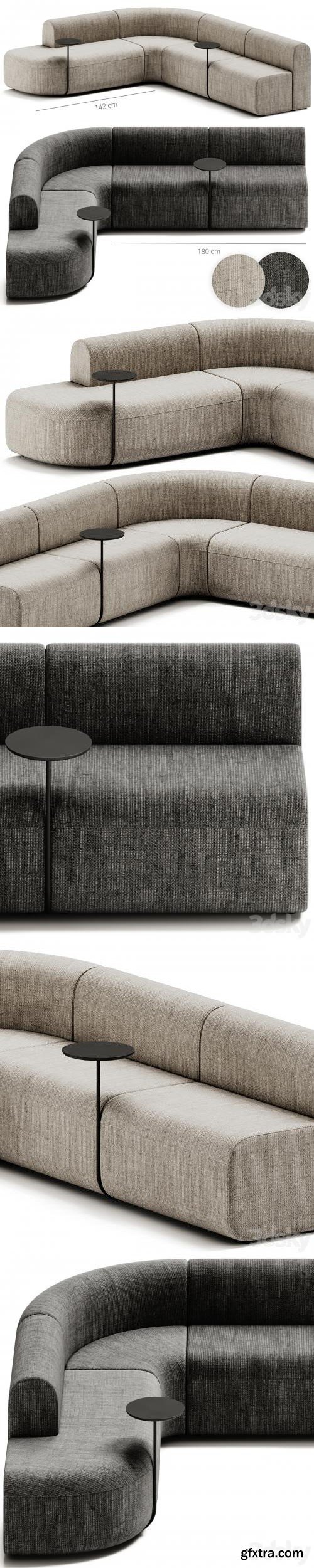 ARTIKO Sectional modular fabric sofa AT 16 by MDD