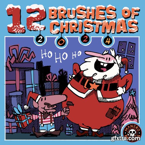 12 Brushes of Christmas 2024 for Procreate