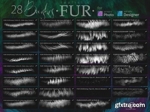 Eldar Zakirov - Realistic FUR Brushes for Affinity Photo &amp; Designer