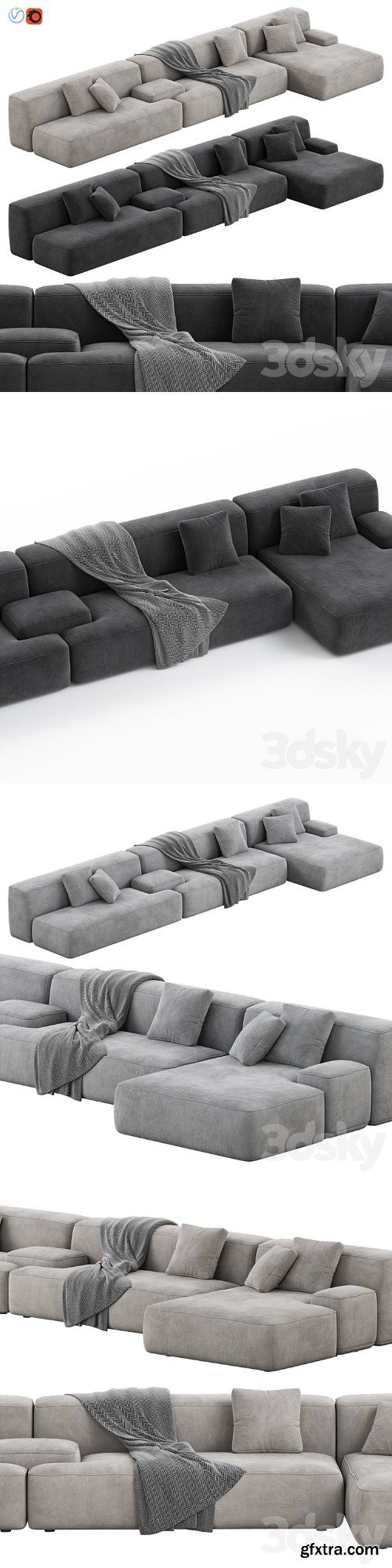 Lema Cloud Modular Sofa Set 12