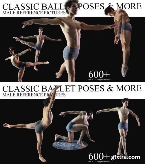 Artstation – Mels Mneyan – MALE CLASSIC Ballet POSES & MORE [ANATOMY REFERENCE IMAGES]