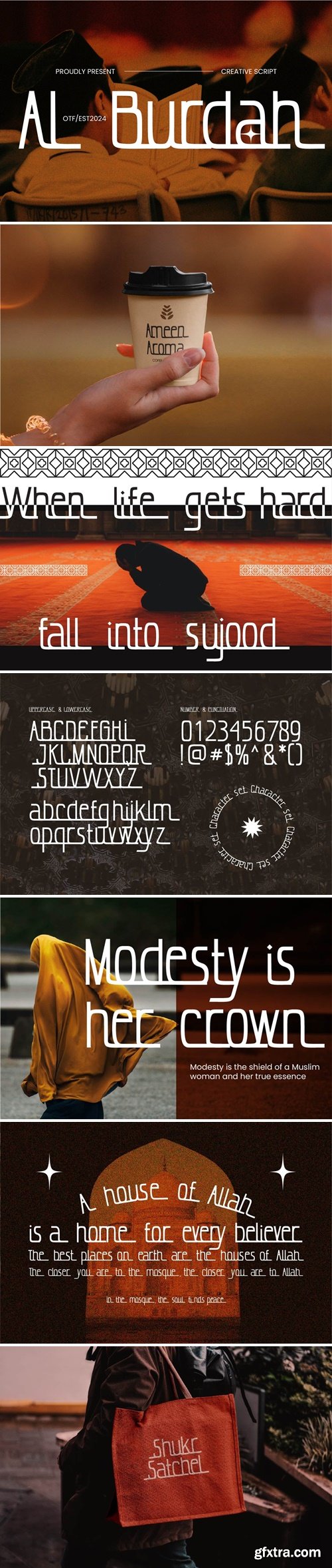 Al Burdah Creative Script Font