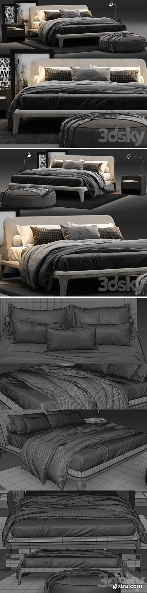 Poliform Kelly Imbottito Bed