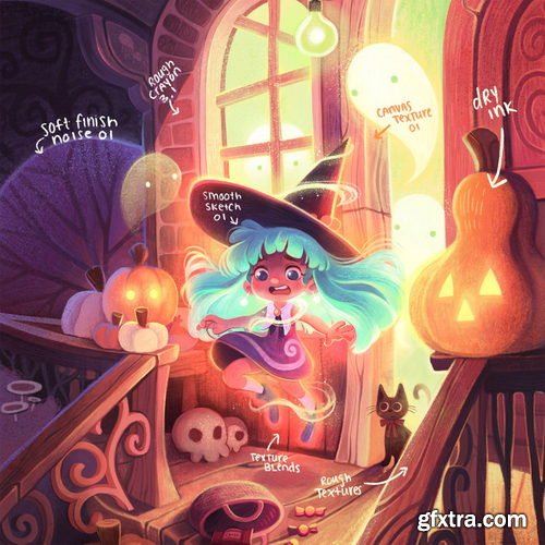 Kate Pellerin Poopikat - Magical Colouring Brush Pack For Procreate