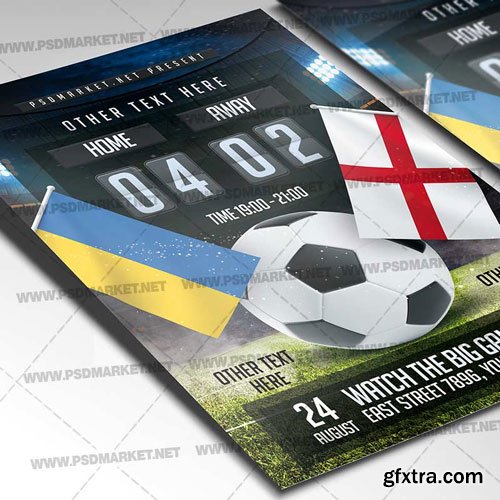 Football Score Template Sport Flyer PSD