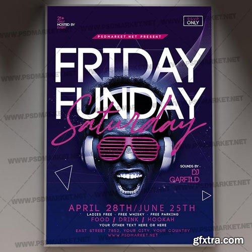 Friday Funday Template - Flyer PSD