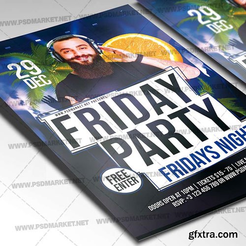 Friday Party Template - Flyer PSD