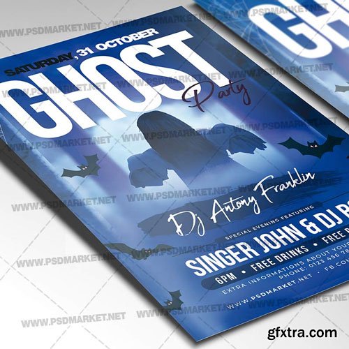 Ghost Party Template - Flyer PSD