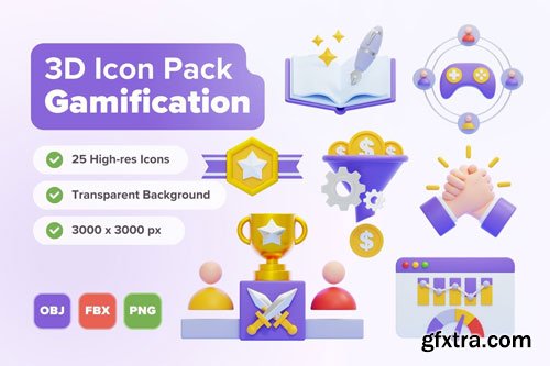 IconScout - Gamification 3D Icon Pack