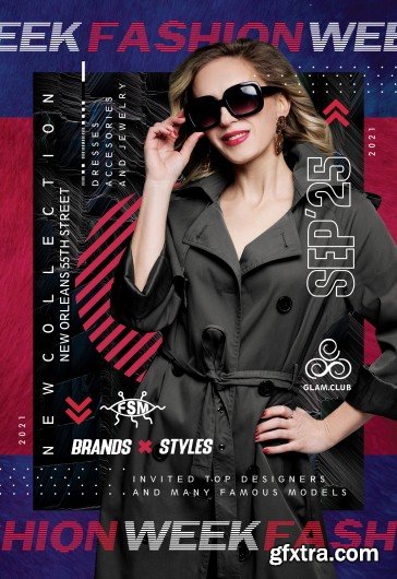 Elegant Flyer - Fashion Week - Premium PSD Poster Template - 10030793