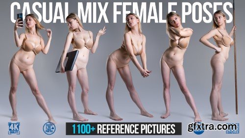 Artstation - 1100+ Casual Mix Female Poses - Grafit Studio