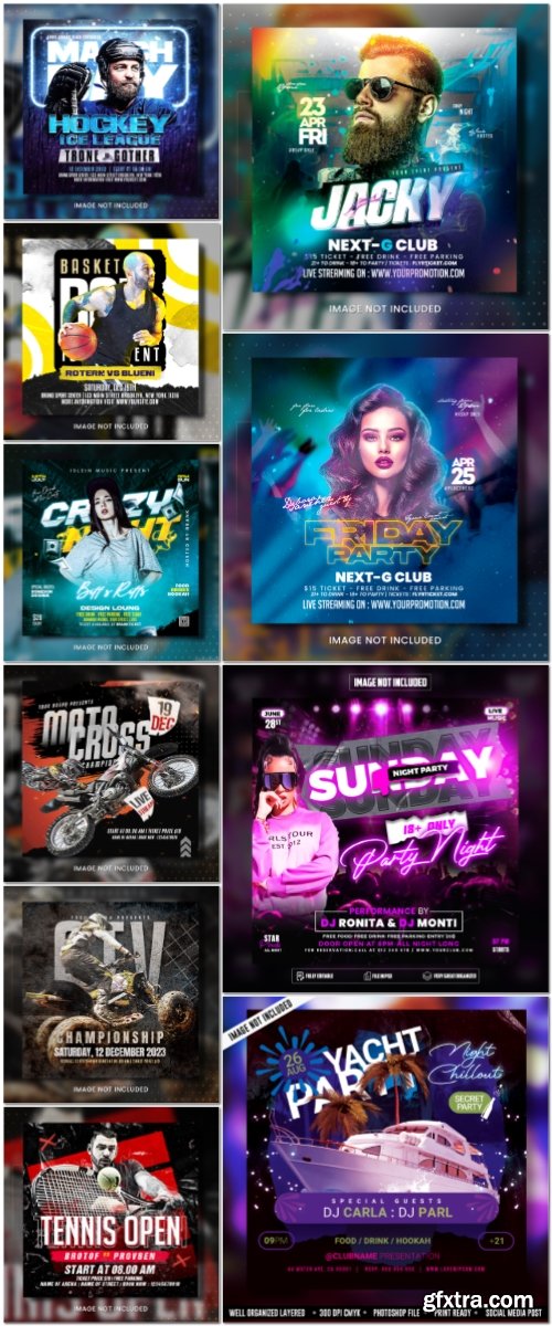 Flyer template in psd vol 16