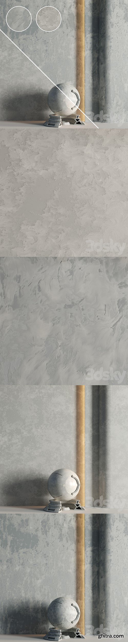 2 Mats | Decorative Plaster 03 | PBR | 4K