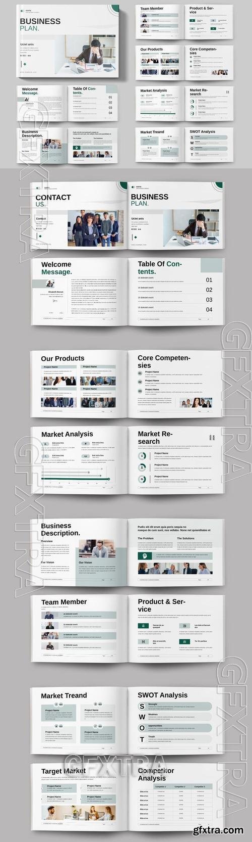 Business Plan Brochure Template Landscape VMGE5GP