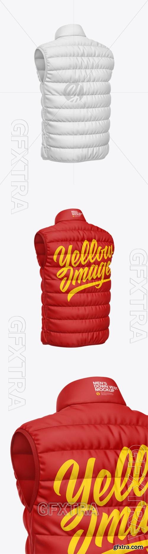 Matte Nylon Mens Down Vest Mockup 76036