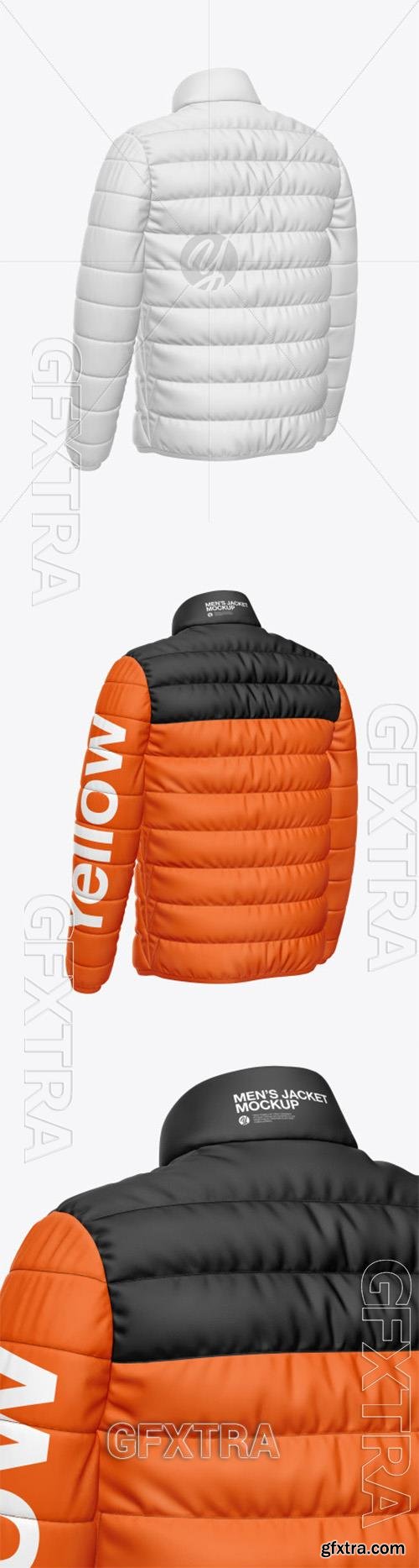 Matte Nylon Mens Down Jacket Mockup 76150