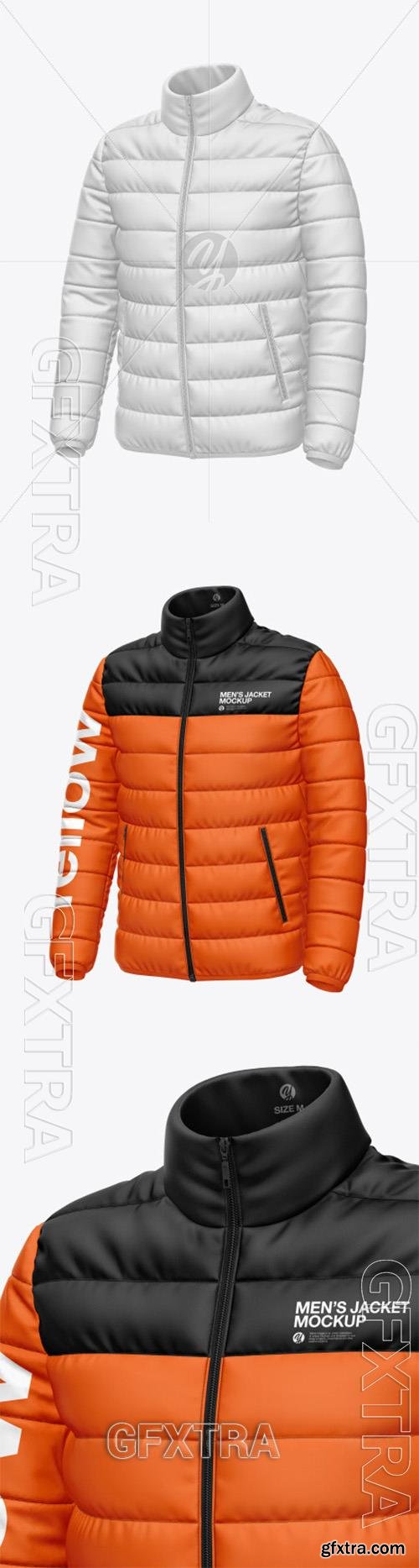 Matte Nylon Mens Down Jacket Mockup 76140