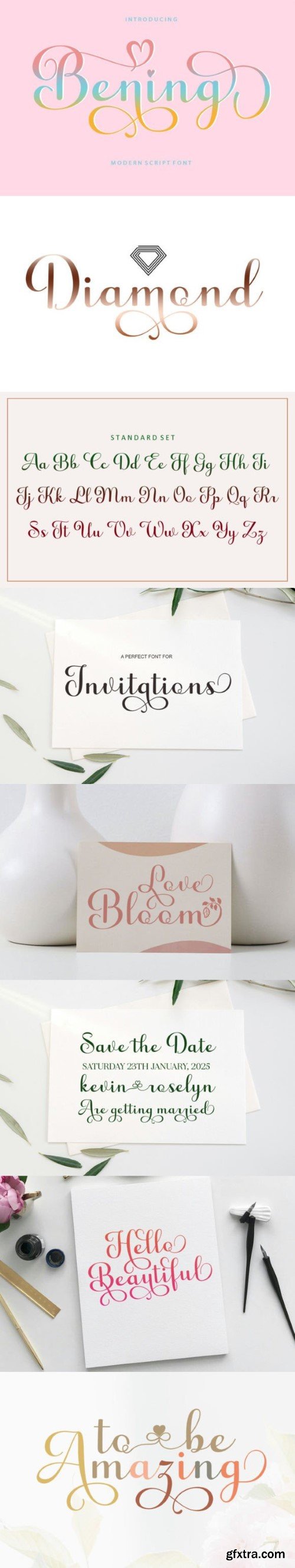 Bening Script Font