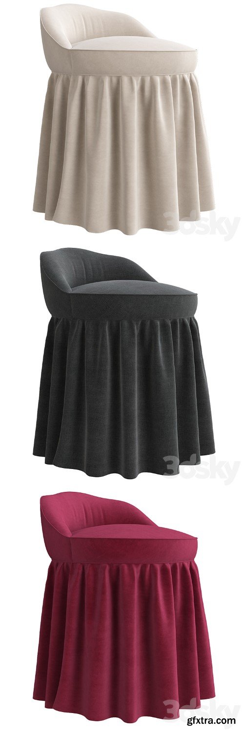 Monogrammed Slipcovered Swivel Stool Ballard Designs