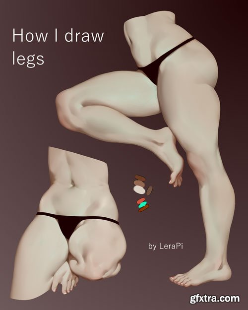 Gumroad - Aleriia_V - Tutorial - how I draw legs