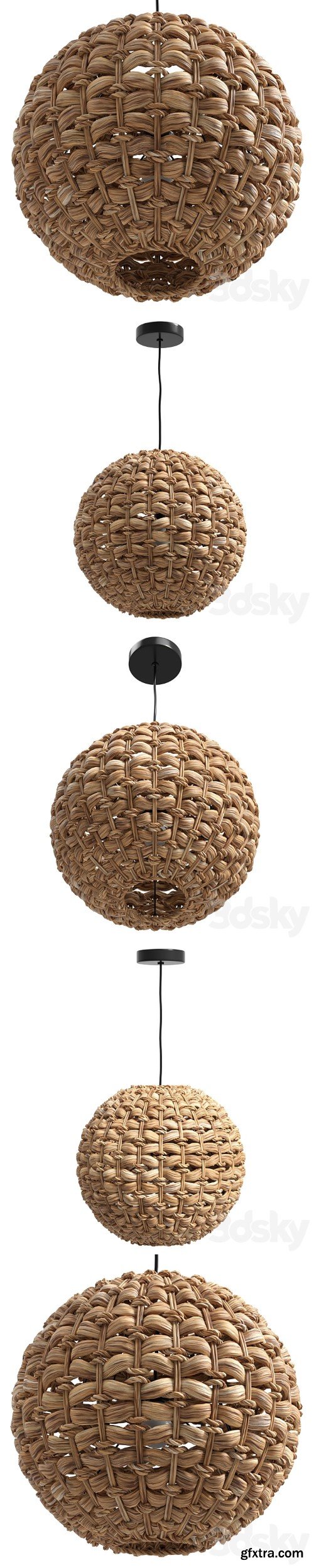 3dsky Pro -  Woven Pendant Lamp Brown SIWAZE