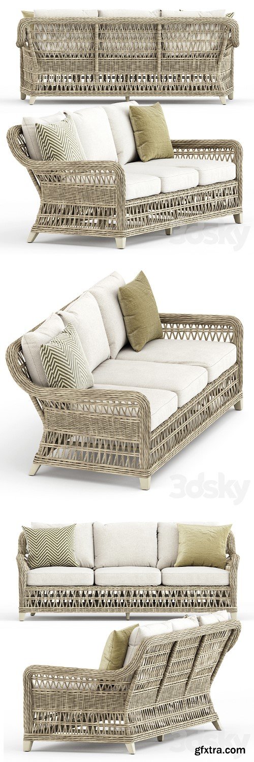 3dsky Pro - Arbor sofa 3 seat by Janus et Cie