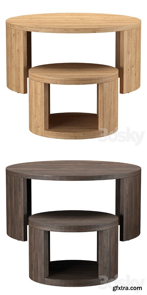 3dsky Pro - Folsom Round Nesting Coffee Tables