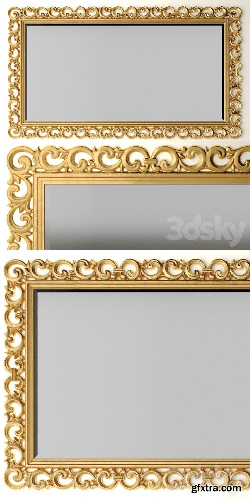 3dsky Pro - MirrorMirror. luxury, mirror, gold, wall decor, luxury, carved, frame, classic