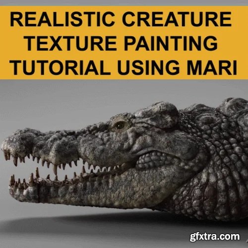 Gumroad - Zak Boxall - REALISTIC Creature Texturing Painting Tutorial Using Mari