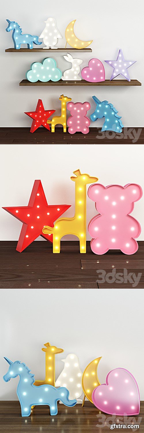 3dsky Pro - set of children\'s lamps