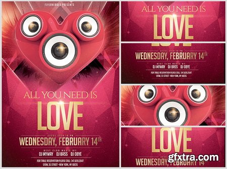 Valentine Flyer v3, PSD