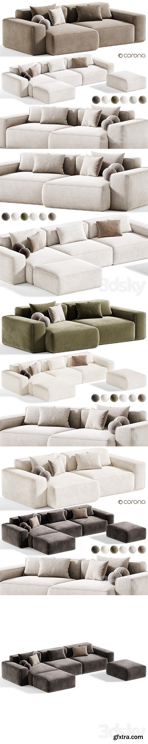 3dsky Pro - ARFLEX Sofa Sectional By vankov